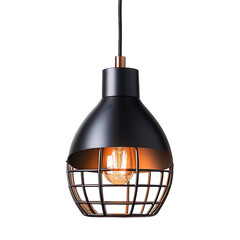 Industrial hanging light fixture with an Edison bulb.