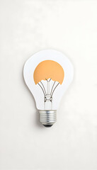 Lightbulb with orange interior