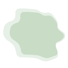 グリーングラデーションの落書き風抽象的な図形のフレーム