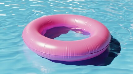 3d rendering summer vacation concept inflatable swimming ring summer three-dimensional element.
