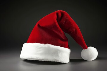Classic Red Santa Hat, Ideal for Seasonal Celebrations
