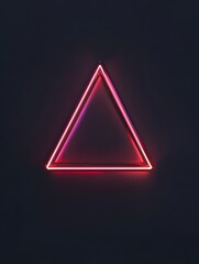 Glowing Pink Neon Triangle abstract shapes  geometric art