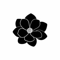 creative details Magnolia Blossom Icon vector illustration