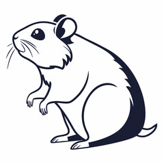 Hamster silhouette icon vector