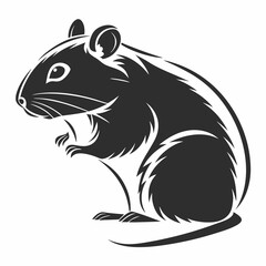 Hamster silhouette icon vector