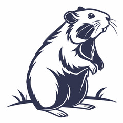 Hamster silhouette icon vector