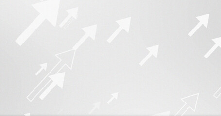 White Arrows Upward Trending Growth Progress Success Development Improvement Increase Advancement Elevation Ascension Rise Achievement Forward Positive Momentum Graphic Design Abstract Background