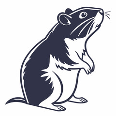 Hamster silhouette icon vector