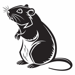 Hamster silhouette icon vector
