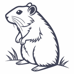 Hamster silhouette icon vector