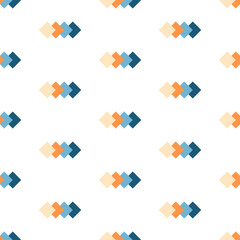 Seamless pattern featuring colorful overlapping squares, creating a dynamic and visually appealing design