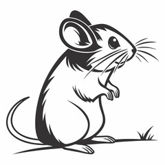 Hamster silhouette icon vector