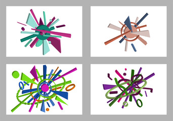 set of abstract geometric shapes