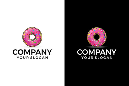 donut cake logo design - Powered by Adobe