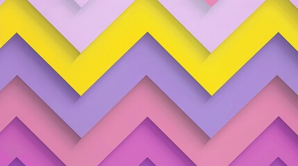 Pastel Chevron Pattern in Pink, Yellow, and Purple with Soft Gradient Layers
