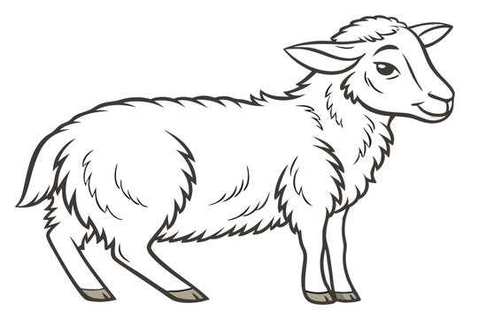 recommend clip art: Domestic Sheep Vector – Farm Animal Clipart