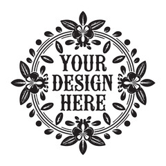 Your Design Here awesome typography t-shirt design