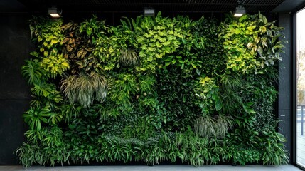 Embrace nature indoors with a tropical living wall.