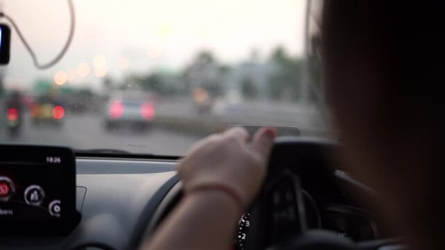 People are driving on the highway.