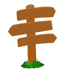 wooden direction sign