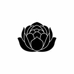 creative details Peony Flower Icon vector illustration
