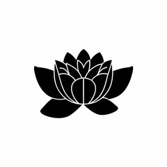 creative details Peony Flower Icon vector illustration