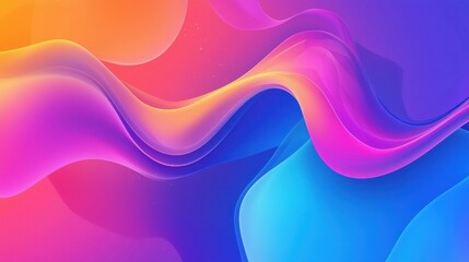 Dynamic fluid color gradient background, abstract KV main visual business PPT background.