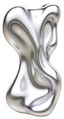 PNG Abstract fluid shape art contemporary expression.
