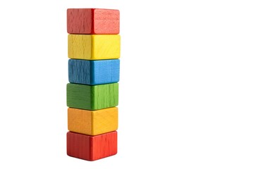 Colorful Wooden Blocks Tower
