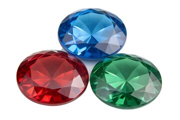 Fototapeta premium Three vibrant gemstones