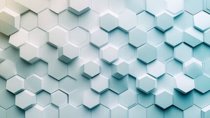 Fototapeta premium Geometric Hexagonal Pattern with Gradient Lighting, Clean Modern Design
