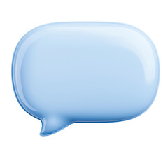 Speech bubble blue color , 3d
