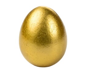 Golden Egg on Black Background
