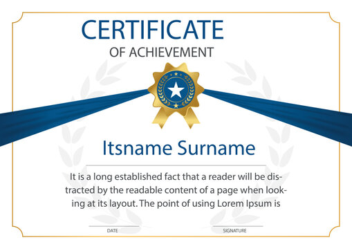 Education office course certificate modern elegant template