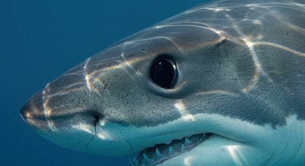 Obraz premium Great White Shark Close-Up