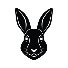 Vector illustration of a cute white rabbit and bunny with big ears, perfect for Easter, spring, and holiday cards, featuring a fun and playful style