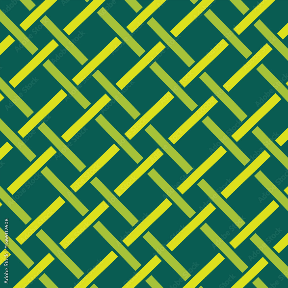 Poster seamless vector weaving pattern, linear background with crossed lines, textile knitted repeat tiling