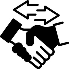 Businessmen Handshake Icon Vector