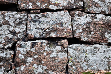 A detailed view of a collection of rocks.