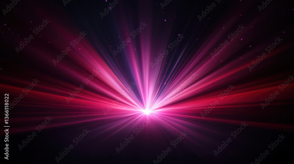 Poster vibrant light rays creating a stunning abstract visual spectrum in dark background.