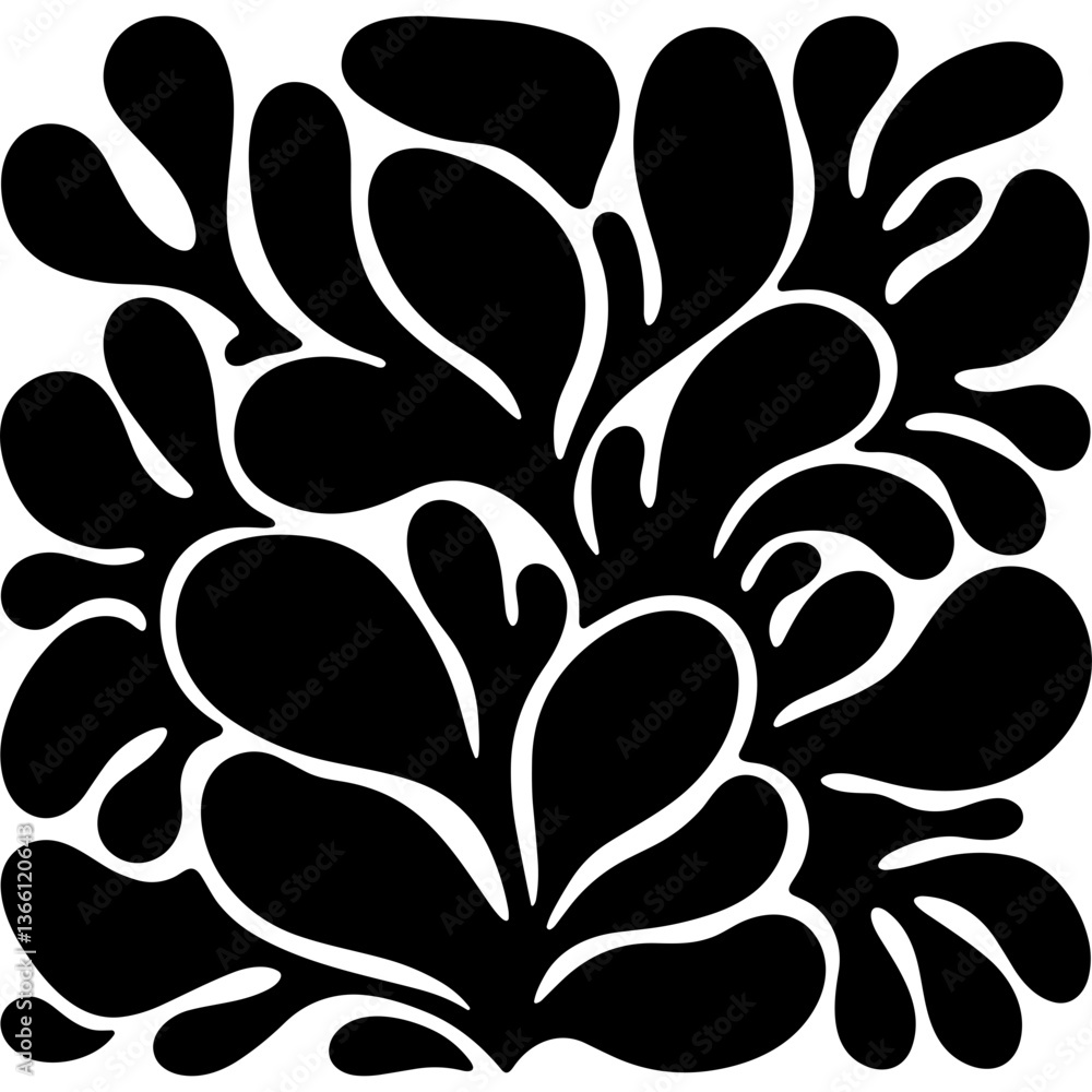 Poster abstract shapes with graphic background featuring an abstract design in black and white creating a m