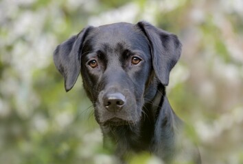 black dog portrait