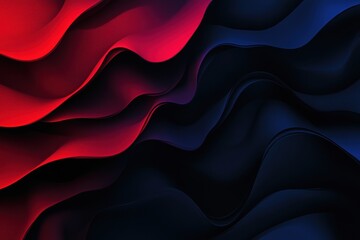 Obraz premium Dark blue red black abstract grainy background glowing vibrant color gradient wave shape noise texture poster header banner wallpaper cover design