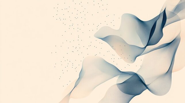 abstract design featuring elegant lines and dots on light background with ample copy space for text
