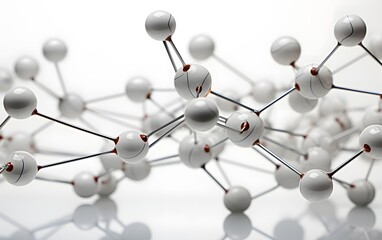 Fototapeta premium Examining Molecular Structure Model for Scientific Research and Development Purposes