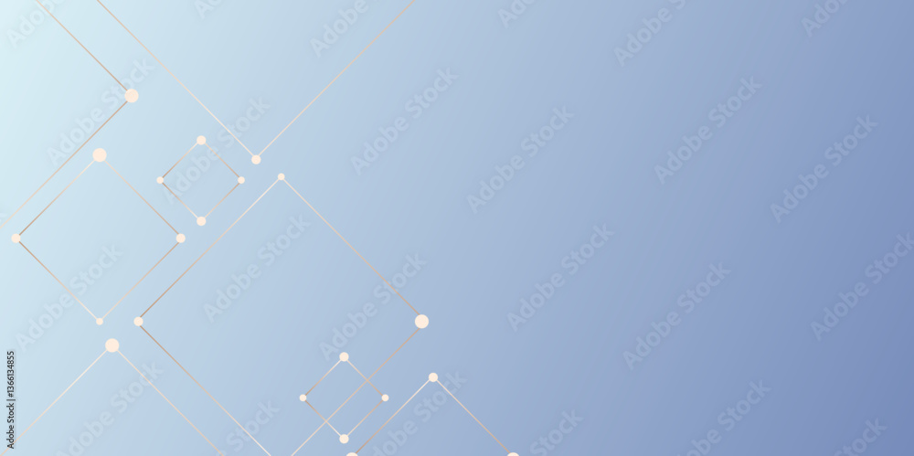 Aufkleber abstract connected lines with dots. global network connection banner design template. header social 