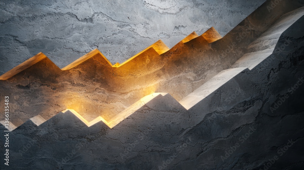 Poster intricate textured wall patterns illuminated by soft light indoor setting close-up photography reali