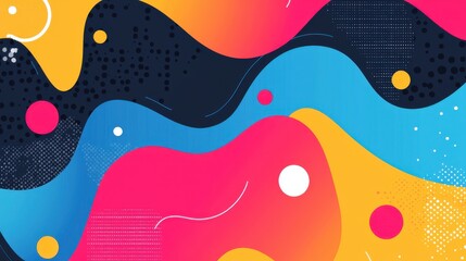 Fototapeta premium Vibrant Abstract Background With Flowing Shapes.
