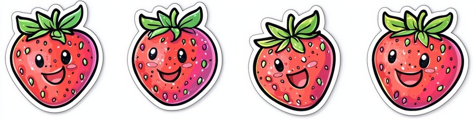 Obraz premium Vibrant and Fun Strawberry Designs Perfect for Decorations