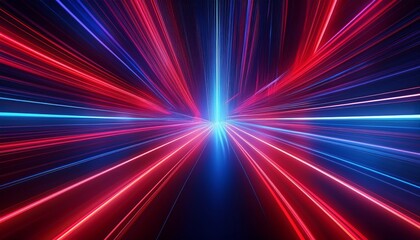 Fototapeta premium laser lines abstract hi-tech banner design. neon technology banner design background